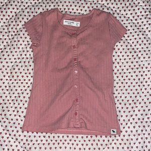 Abercrombie Kids 7/8 preppy pink top